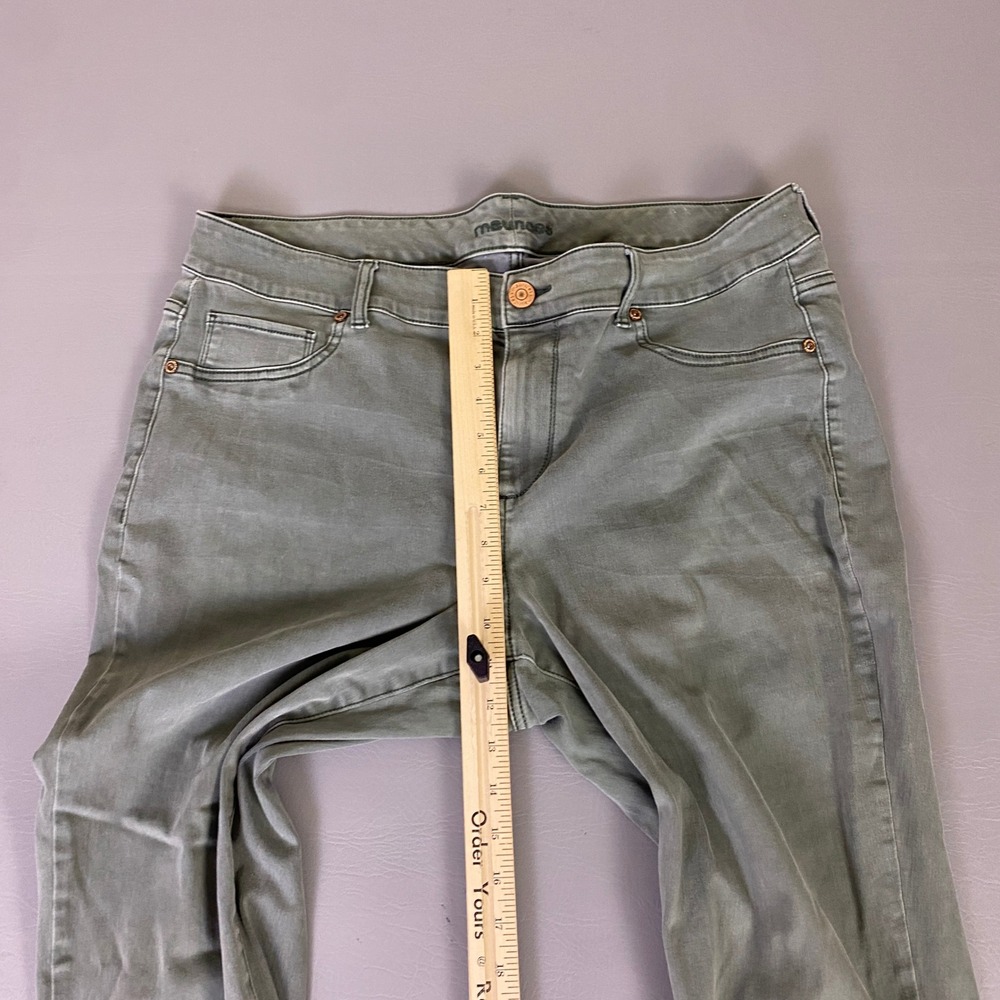Maurices Jeans Womens Plus Size 20w Regular Olive Green Skinny Leg Stretch Denim - Picture 6 of 12